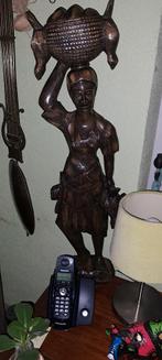 Handgesneden houten beeld vrouw, Ophalen of Verzenden