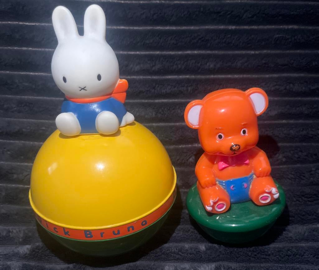 Vintage draaibal met belletje - Nijntje en beer, Kinderen en Baby's, Speelgoed | Babyspeelgoed, Ophalen of Verzenden, Zo goed als nieuw