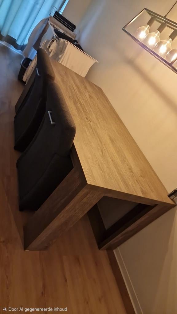 Lamulux eettafel met 4 stoelen, Ophalen