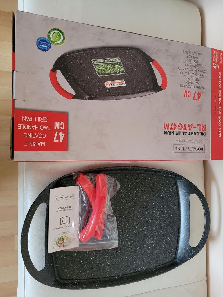 Marokkaanse grill pan met twee handen nieuwe in verpakking, Ophalen of Verzenden, Nieuw
