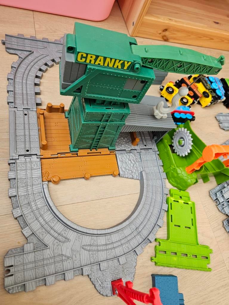 Thomas & Friends Speelset met Cranky, Percy en meer, Ophalen of Verzenden, Gebruikt