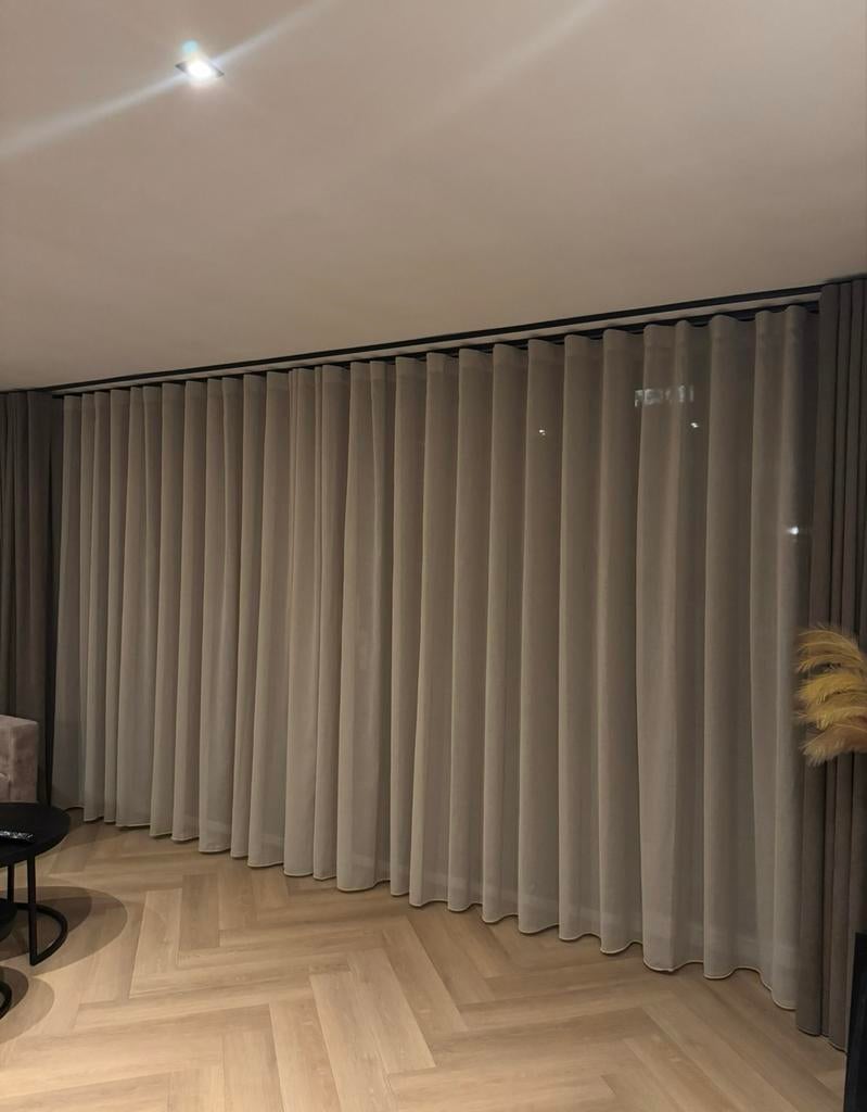 Veneta Gordijnen - Inbetween en Verduisterend, Ophalen, Nieuw, Grijs, 200 cm of meer