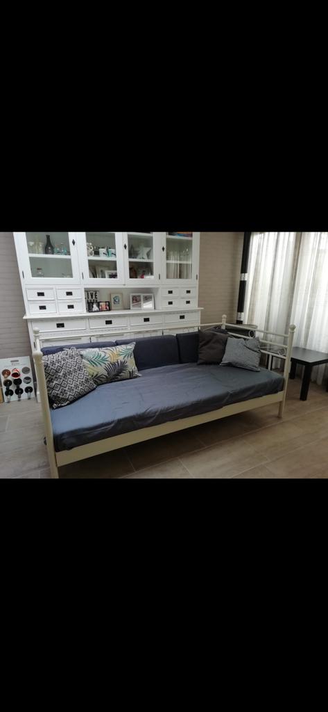 Bed, bedbank, Ophalen, Gebruikt, 90 cm, Eenpersoons