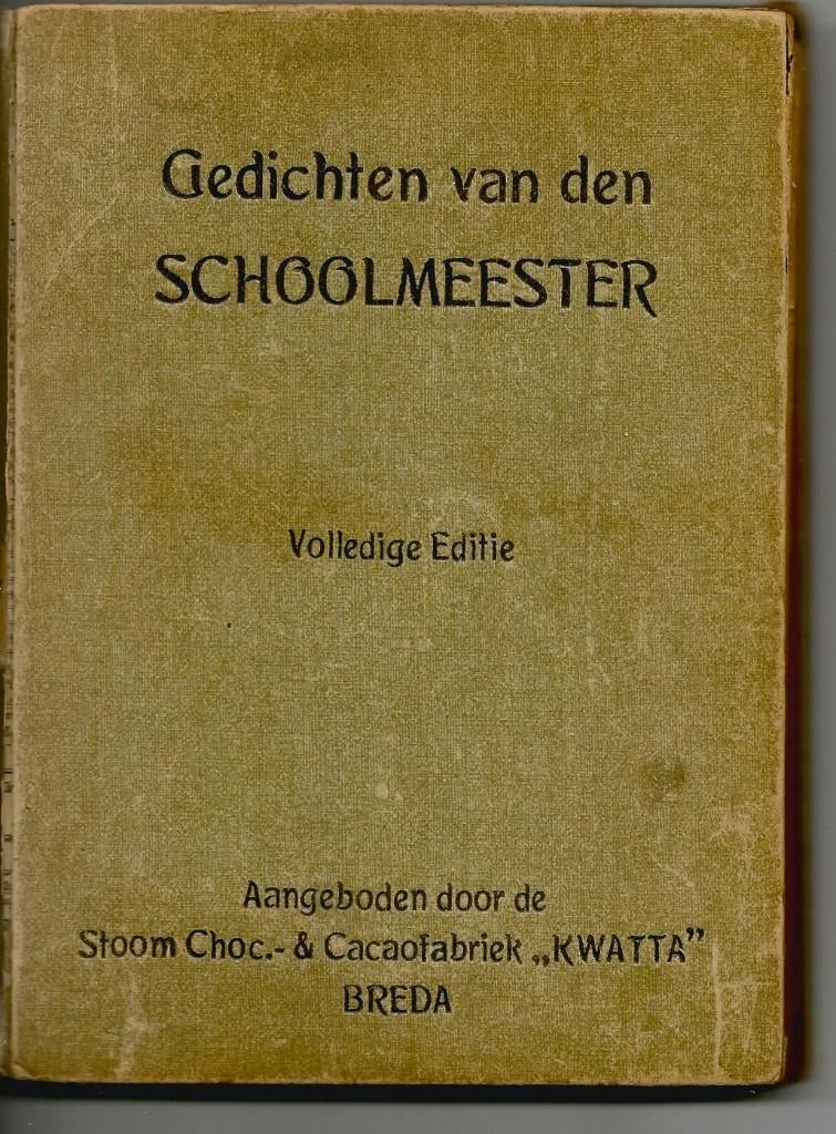 oud reclameboekje van Kwatta Gedichten v.d. Schoolmeester., Verzamelen, Ophalen of Verzenden, Gebruikt, Overige typen