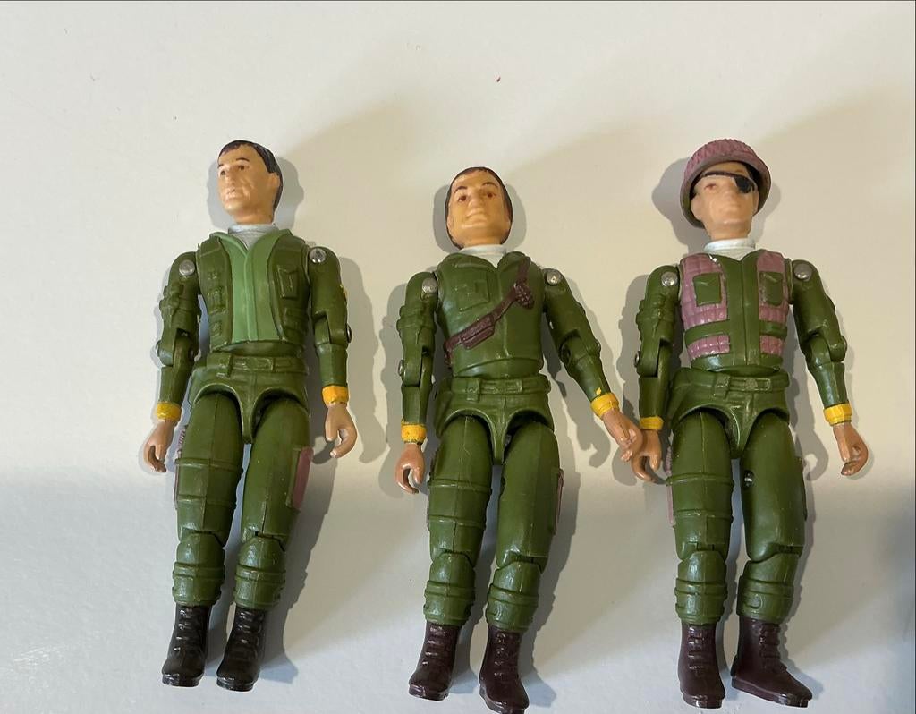 Drie Vintage A Team Mannen Galoob 1983, Verzenden, Gebruikt
