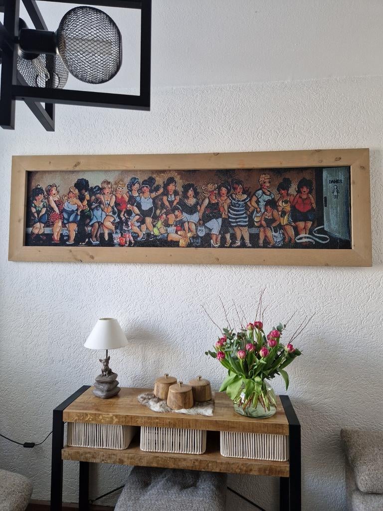 Mooi schilderij van dikke dames, Ophalen