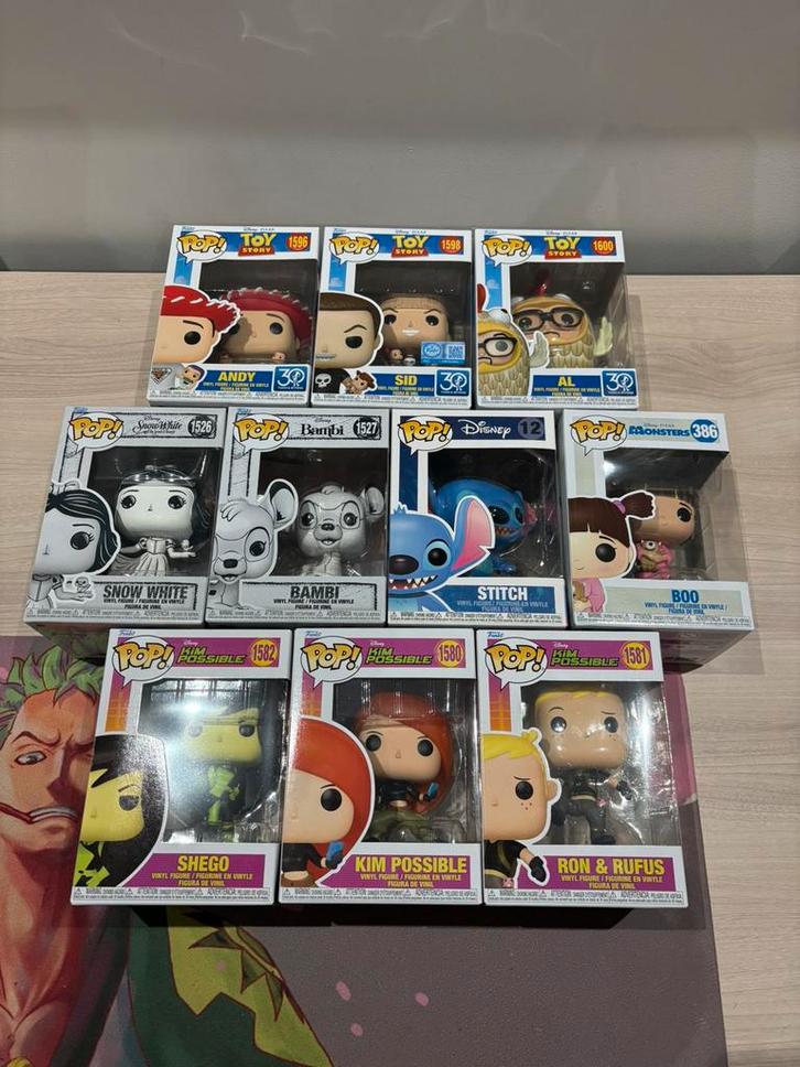 Funko Pop Disney & Toy Story, Stitch Bambi, Snow White, Kim, Verzamelen, Poppetjes en Figuurtjes, Zo goed als nieuw, Ophalen of Verzenden