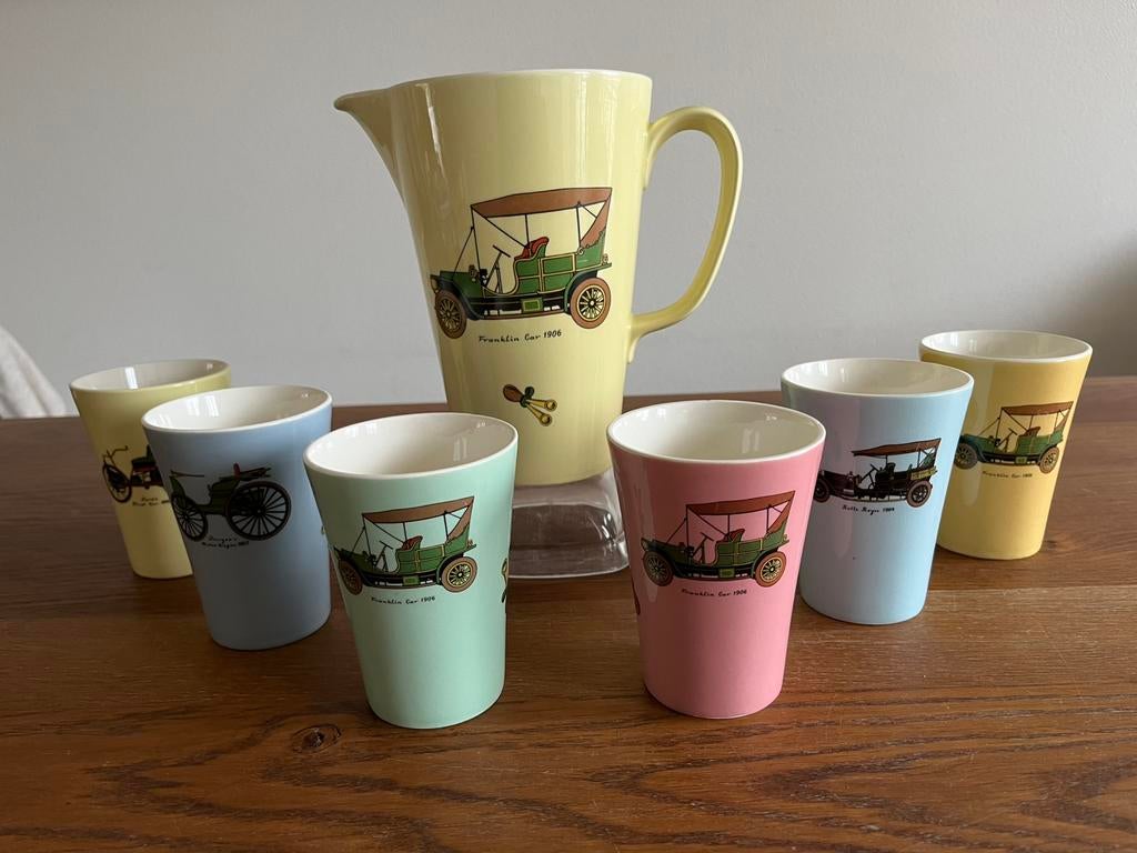 Pastel regout melk set OLDTIMER Petrus regout, Ophalen of Verzenden