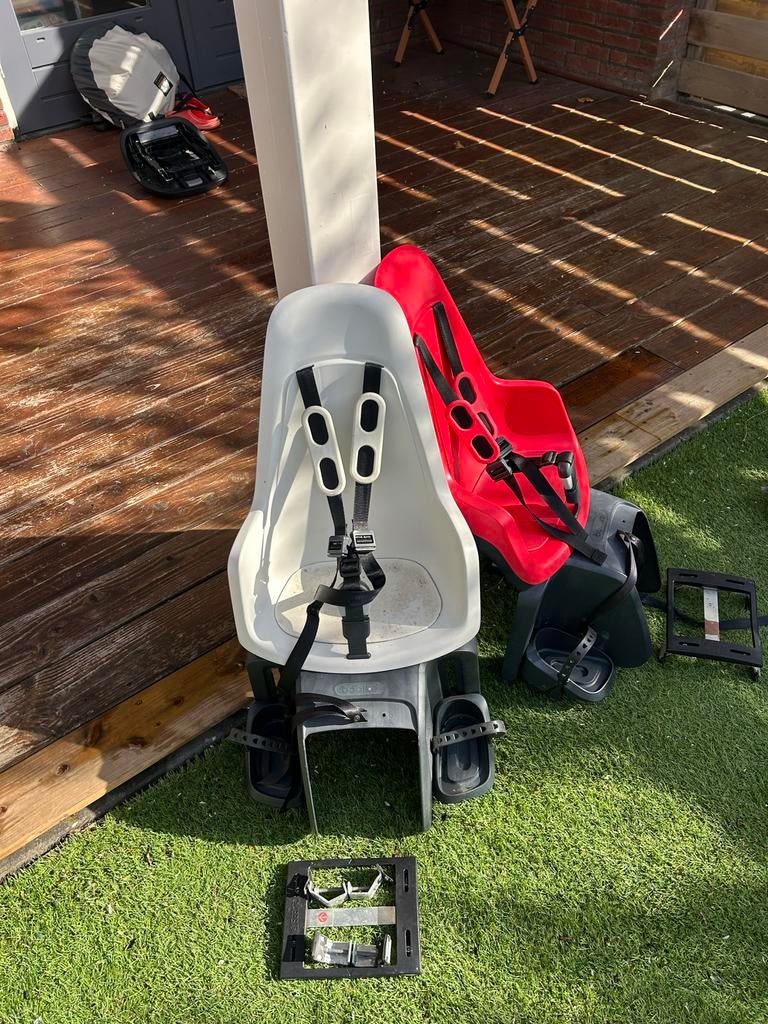 Bobike One achterzitje wit met montagebeugel, Ophalen, Achterzitje, 9 t/m 18 kg, Gebruikt