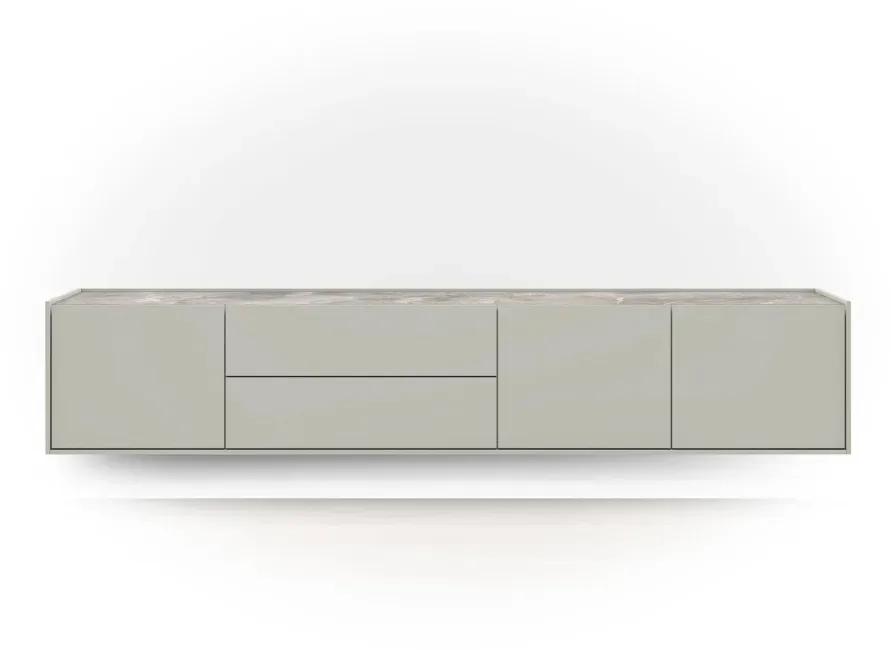 Luxe Xooon Design Dressoir - Nieuw | Marmerlook | Taupe, Huis en Inrichting, Kasten | Dressoirs, Overige materialen, Luxe, Nieuw