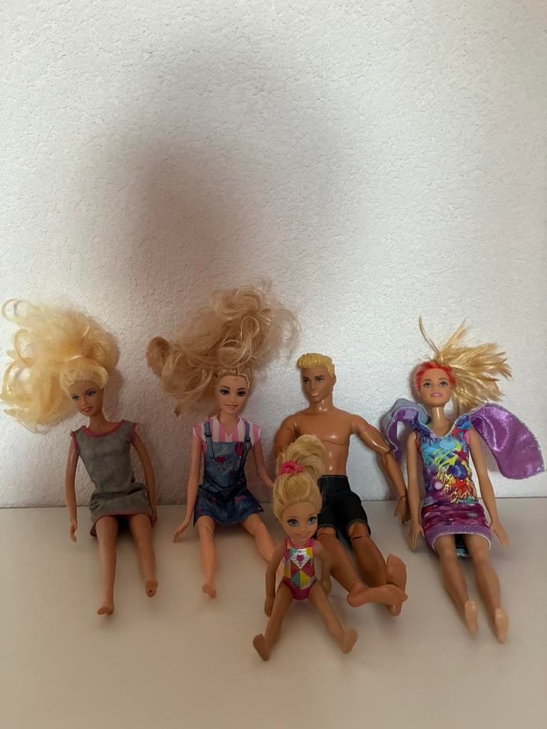 3 barbiepoppen, Chelsea en Ken, Ophalen of Verzenden, Gebruikt