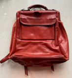 Vintage Rode Leren Rugzak, Overige merken, Gebruikt, 25 tot 40 cm, Ophalen of Verzenden