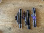 Fleischmann 9112 ontkoppelrails 2x /1x rail met ballastbed., Hobby en Vrije tijd, Modeltreinen | H0, Wisselstroom, Gebruikt, Fleischmann