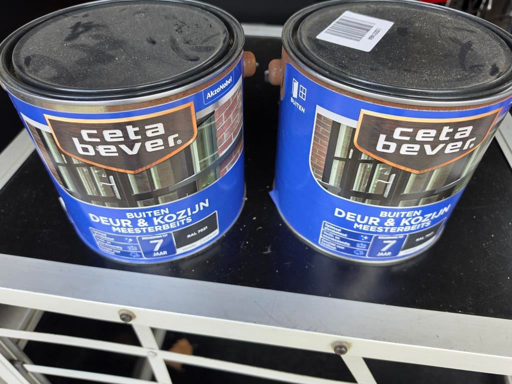 CetaBever Deur & Kozijn Meesterbeits 5L dekkend zij RAL7021, 5 tot 10 liter, Nieuw, Beits, Ophalen of Verzenden