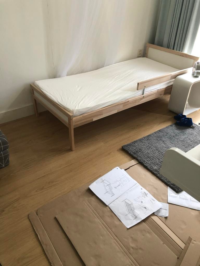 Ikea peuterbed 70x160 cm incl. matras, hoeslakens, Kinderen en Baby's, Kinderkamer | Bedden, Ophalen, 70 tot 85 cm, 140 tot 160 cm