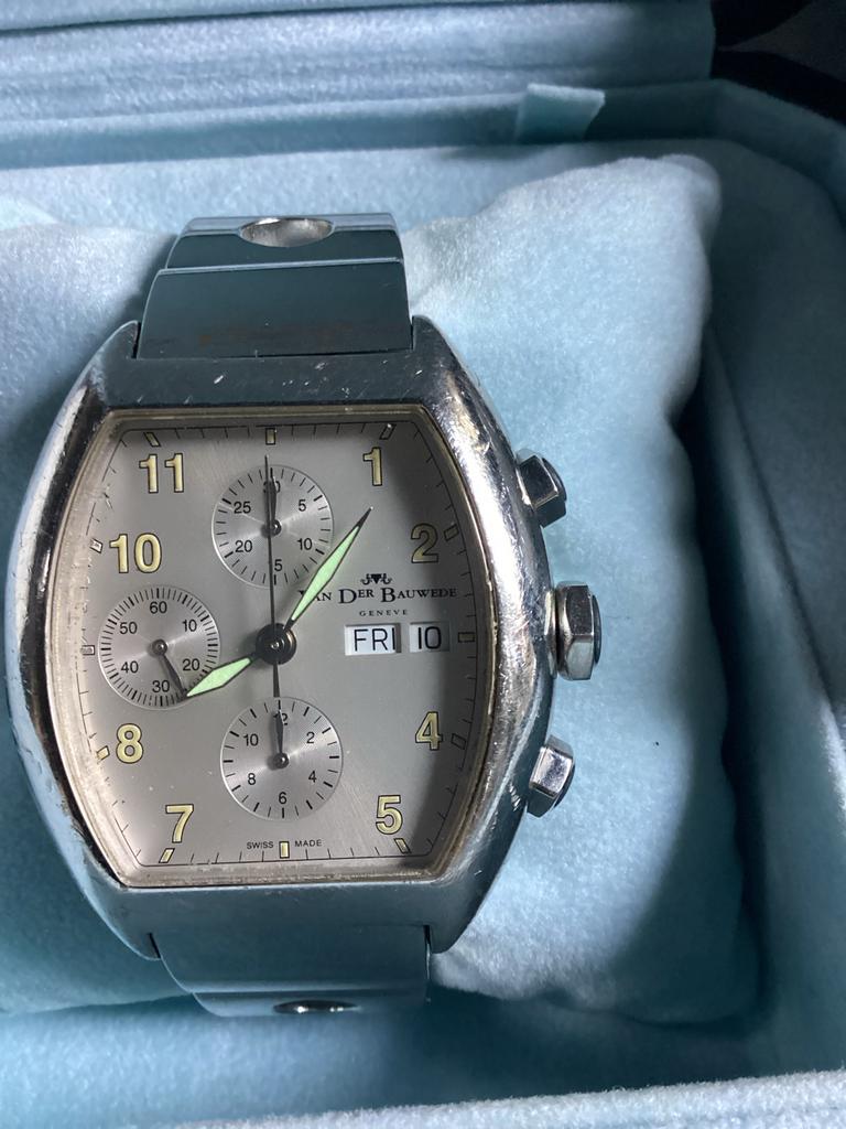 Van der Bauwede heren horloge automaat, Sieraden, Tassen en Uiterlijk, Horloges | Heren, Overige merken, Gebruikt, Staal, Polshorloge