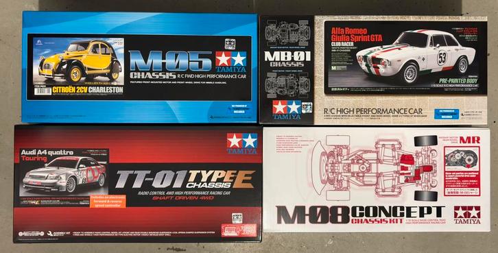 Diverse Tamiya kits, nieuw, Hobby en Vrije tijd, Modelbouw | Radiografisch | Auto's, Nieuw, Auto onroad, Elektro, Ophalen of Verzenden