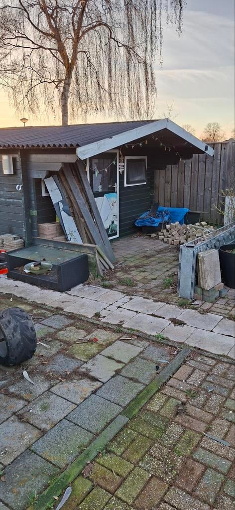 Houten Tuinberging - Gebruikt, Tuin en Terras, Bergingen en Tuinkasten, Ophalen of Verzenden, Gebruikt, Hout, Fietsenberging