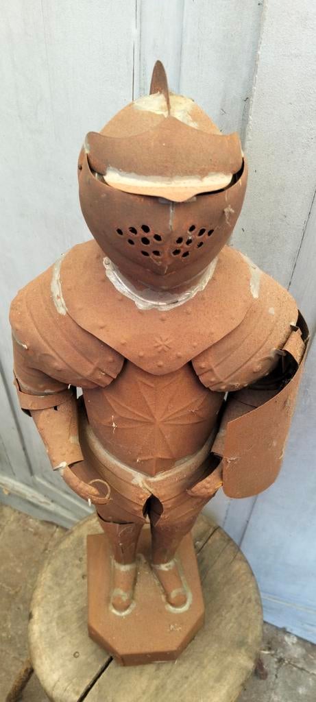 Mooie brocante metalen Ridder, roestig Harnas, Ophalen of Verzenden