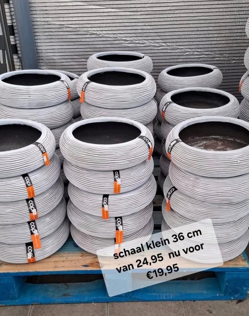 Capi bloempot schalen nieuw grote partij, Tuin en Terras, Bloempotten, Ophalen, Rond, Nieuw, Aardewerk