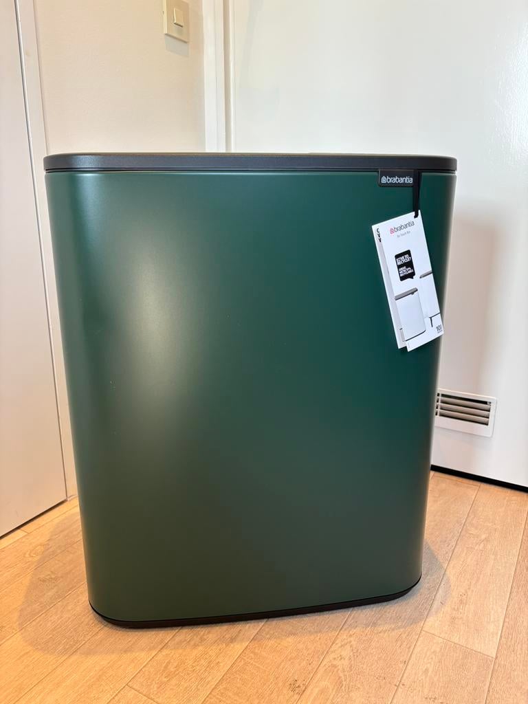 Brabantia touch bin 2x30 liter (pine green) Nieuw, Kunststof, 50 tot 75 cm, 40 liter of meer, Ophalen of Verzenden