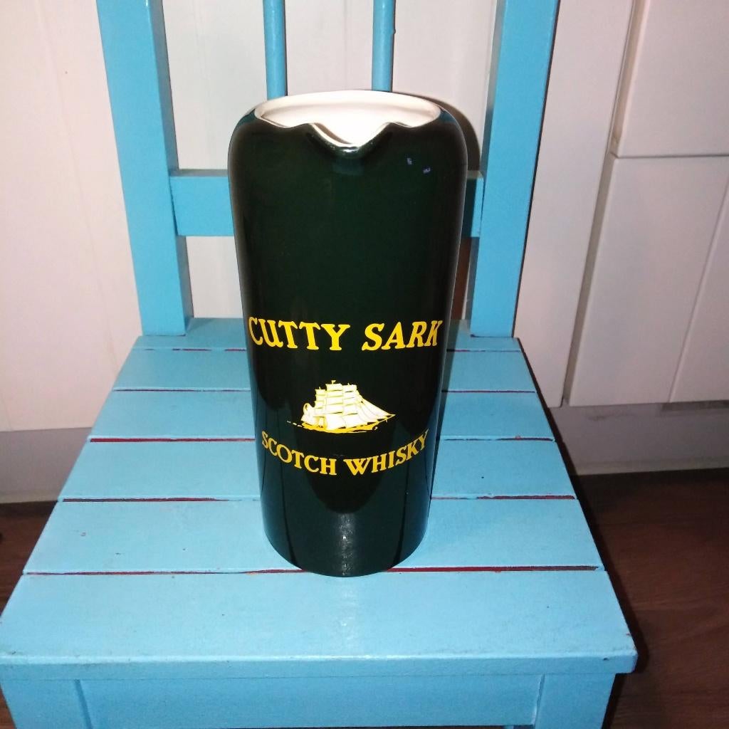 Cutty Sark Scotch Whisky kannetje en glas, Ophalen, Gebruikt, Gebruiksvoorwerp