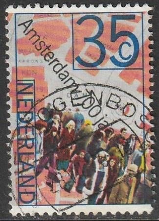 Nederland 1975 1067 Amsterdam 700 jaar 35c, Gest Den Bosch, Postzegels en Munten, Ophalen of Verzenden, Na 1940, Gestempeld