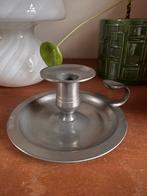 Kandelaar van tin / tinnen kandelaar kurz Tiel holland, Ophalen of Verzenden, Koper of Brons