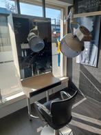 Kappersspiegel met werktafel en opbergruimte, Huis en Inrichting, Woonaccessoires | Spiegels, Ophalen