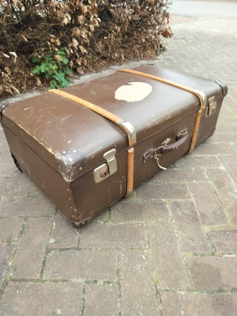 Vintage Koffer - Bruin - Decoratief en Ruim, Ophalen of Verzenden, Gebruikt, Leer