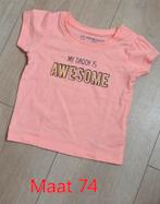 Primark T-shirt 'My Daddy is Awesome' - Maat 74, Kinderen en Baby's, Babykleding | Maat 74, Gebruikt, Meisje, Ophalen of Verzenden