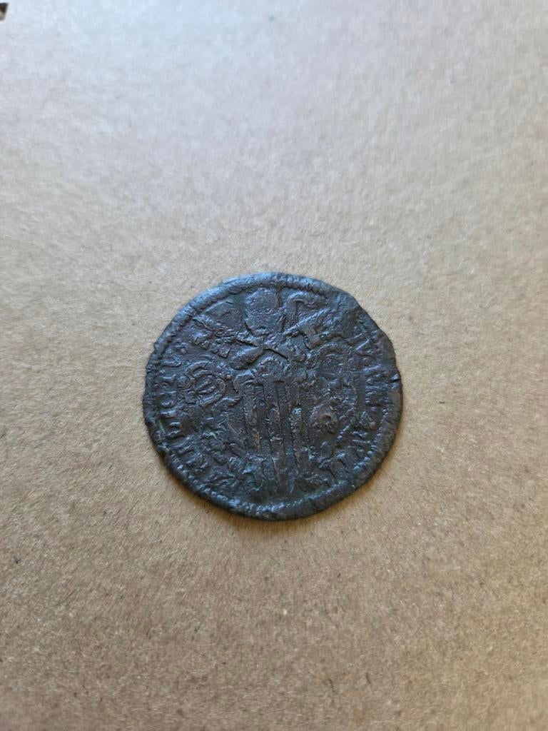 Italië munt Gubbio un baiocco 1747, Ophalen of Verzenden, Italië