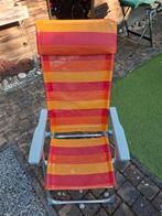 Retro vintage tuinstoelen oranje, Ophalen, Gebruikt, Metaal, Inklapbaar