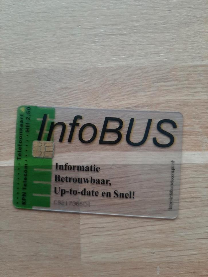 KPN Telecom InfoBUS Telefoonkaart Hfl 2,50, Telecommunicatie, Overige Telecommunicatie, Gebruikt, Ophalen of Verzenden