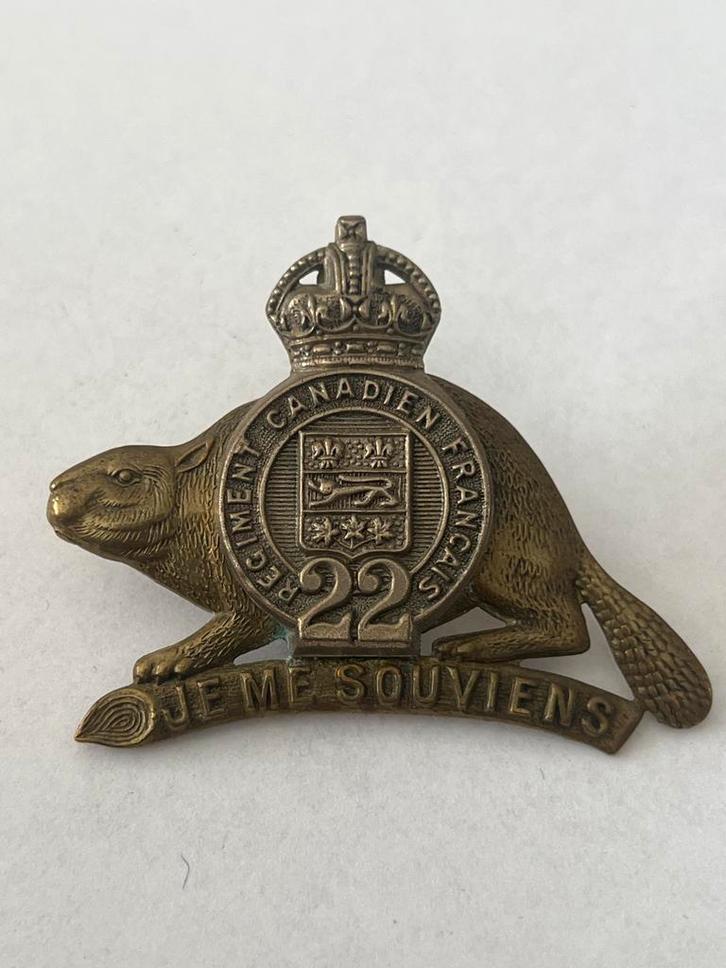 Canadees Regiment Embleem - Je Me Souviens, Verzamelen, Militaria | Algemeen, Overige soorten, Embleem of Badge, Overige gebieden