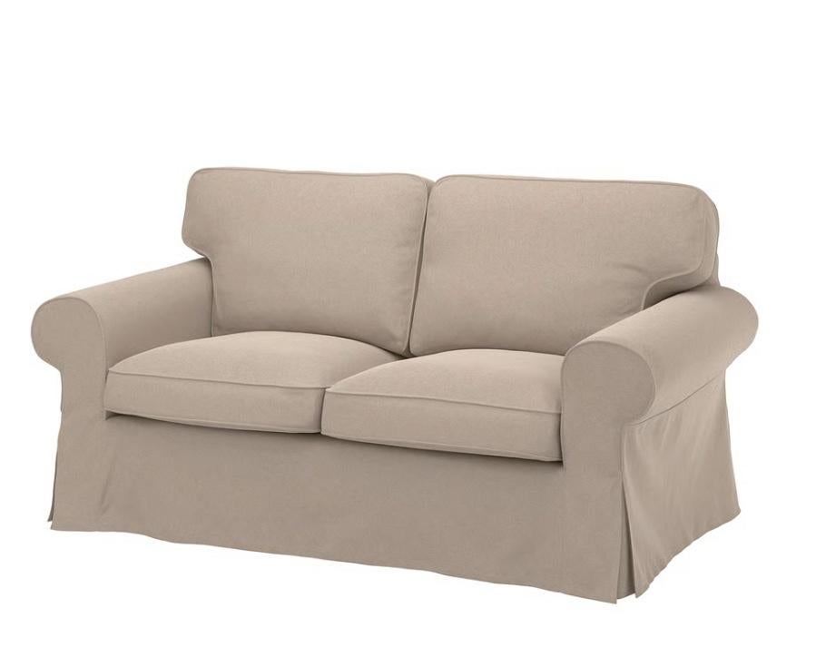 Ikea Ektorp 2-zitsbank beige, Ophalen, Gebruikt, Tweepersoons, 75 tot 100 cm