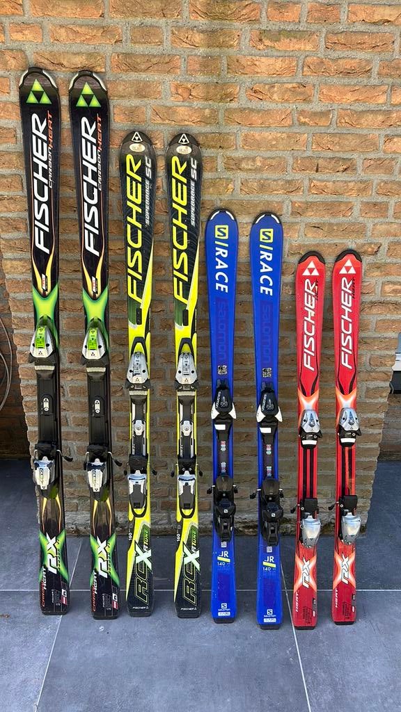 Fischer 175cm, Fischer 160cm, Salomon 140cm en Fischer 130cm, Ophalen, 140 tot 160 cm, Fischer, Zo goed als nieuw