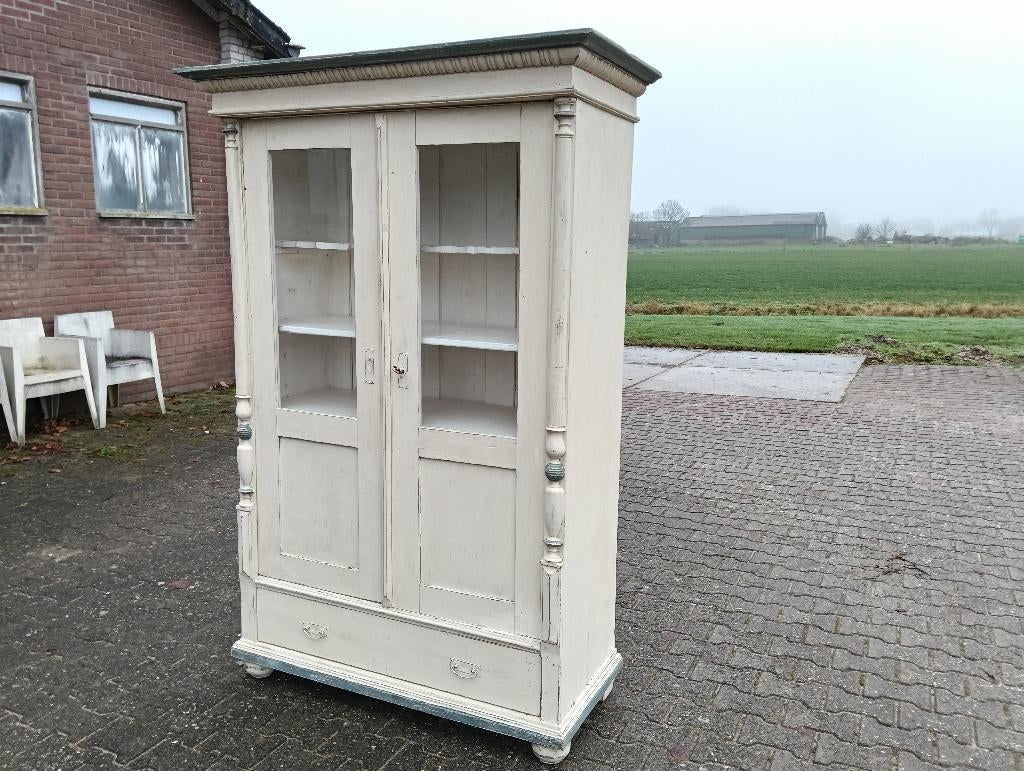 Prachtige oude antieke brocante kast., Ophalen of Verzenden, Gebruikt, 25 tot 50 cm