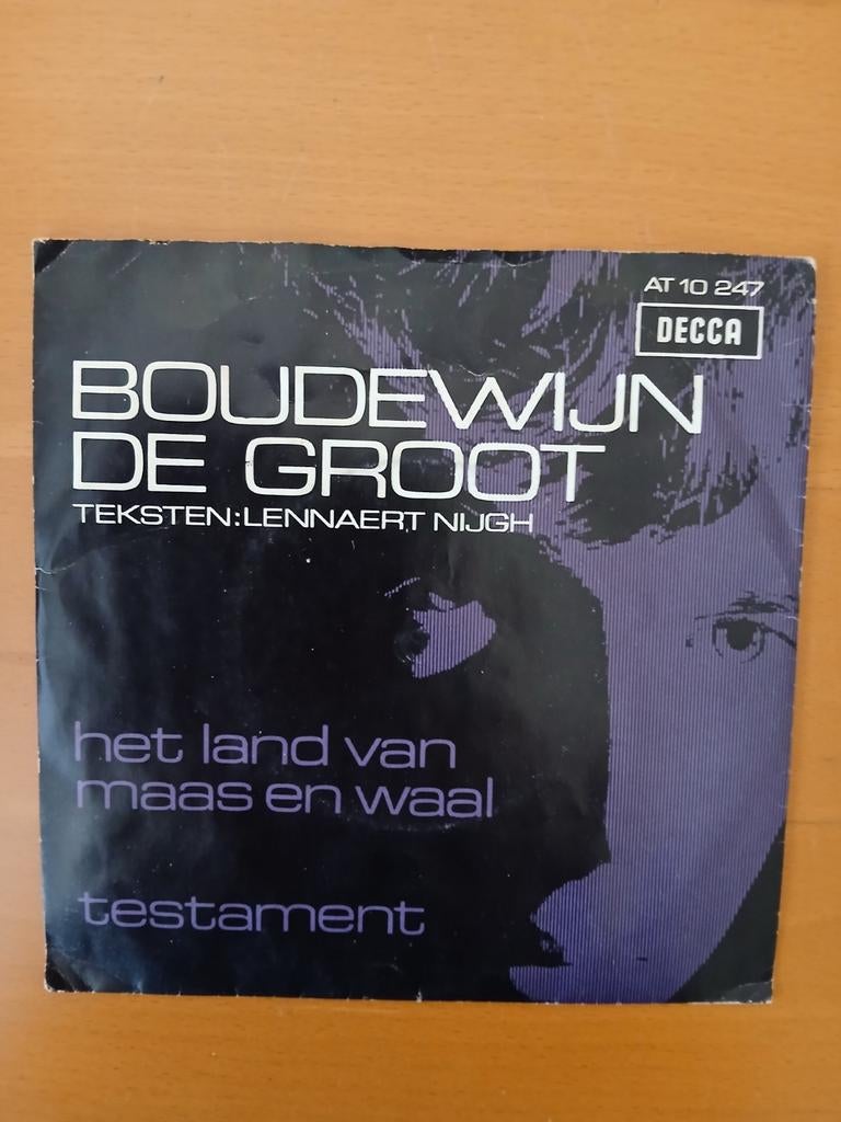 Vinyl Singel ( Boudewijn de Groot), Cd's en Dvd's, Ophalen of Verzenden, Zo goed als nieuw, Overige formaten, Levenslied of Smartlap