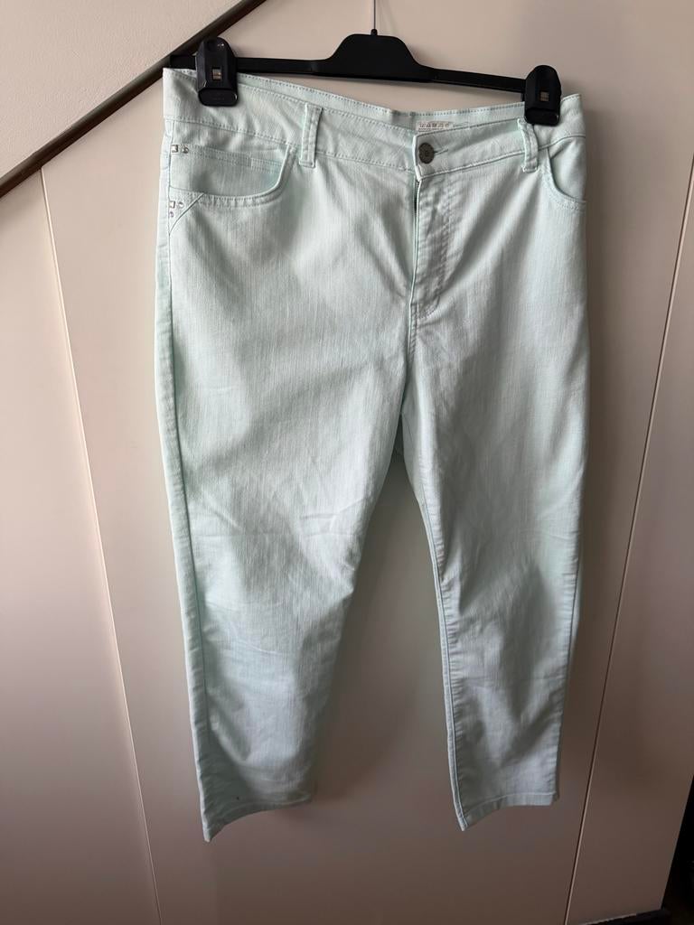 Mintgroene spijkerbroek MS Mode maat 48 met stretch, Maat 46/48 (XL) of groter, Ophalen of Verzenden, Zo goed als nieuw, Lang