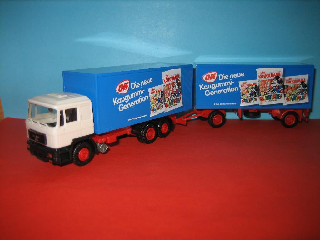 Kaugummi  MAN  combi  Herpa, Ophalen of Verzenden, Zo goed als nieuw, Bus of Vrachtwagen, Herpa