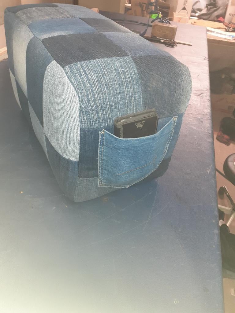 Armsteun jeans stof, Ophalen, Gebruikt, Blauw, Rechthoekig