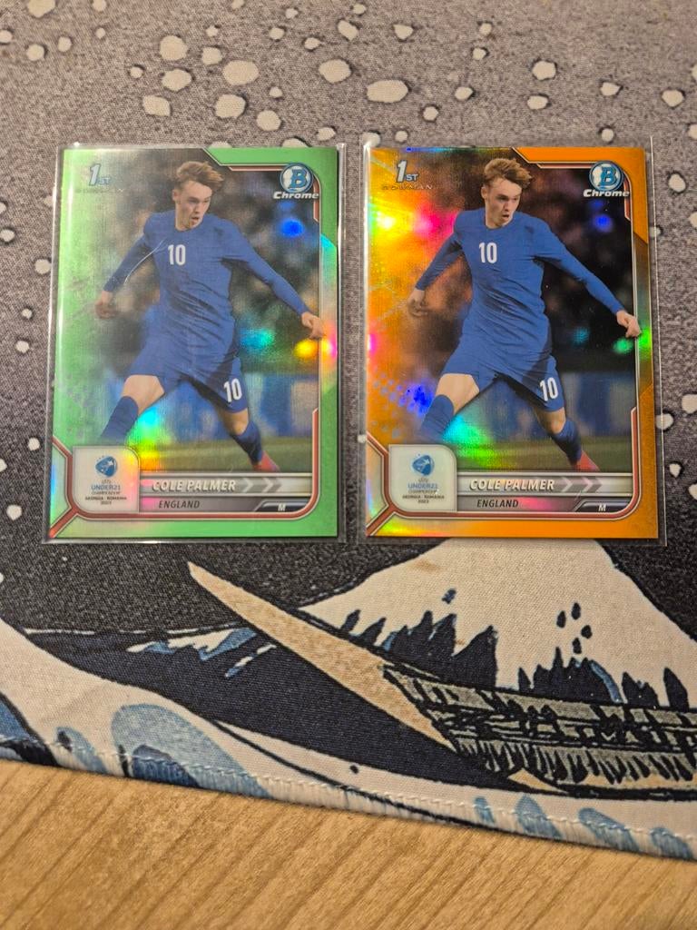 Cole Palmer Bowman U21 EK Trading Cards 13/25 & 109/199, Ophalen of Verzenden, Zo goed als nieuw, Buitenlandse clubs, Spelerskaart