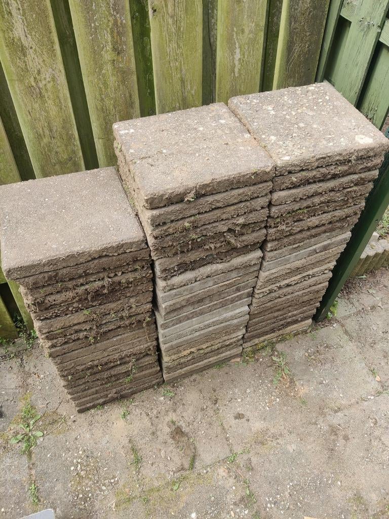 Stoeptegels, Tuin en Terras, Tegels en Klinkers, Ophalen of Verzenden, Gebruikt, Beton, Terrastegels