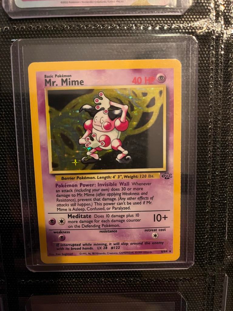 Mr. Mime 6/64 jungle holo, Hobby en Vrije tijd, Verzamelkaartspellen | Pokémon, Ophalen of Verzenden, Nieuw, Losse kaart, Foil