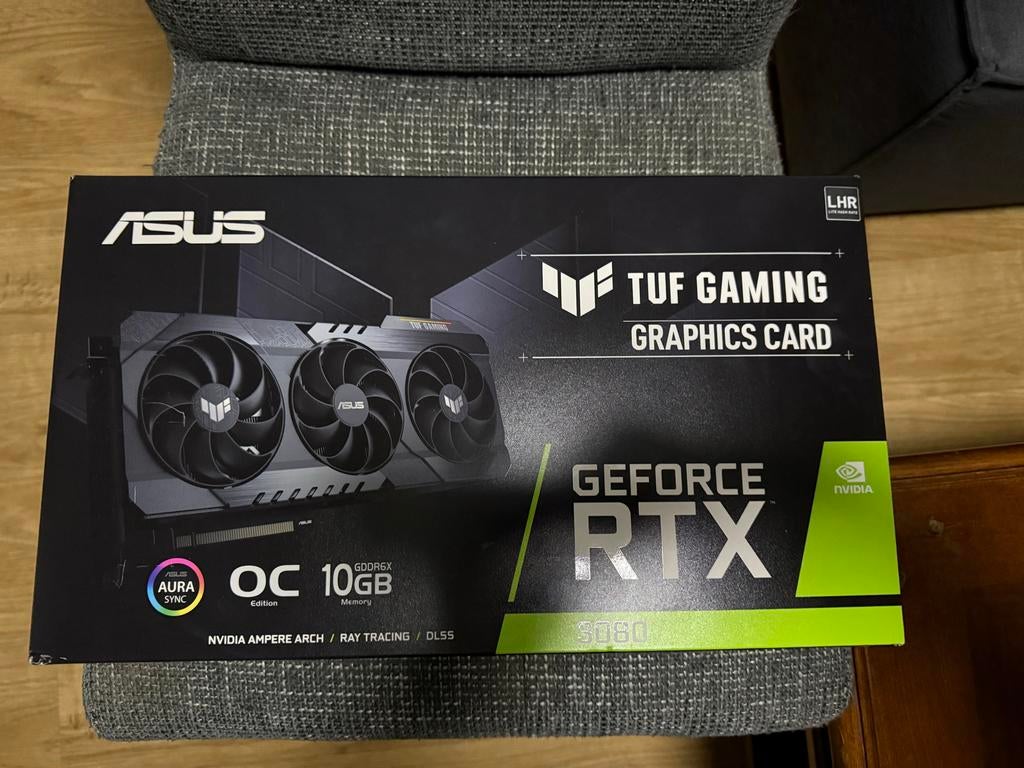 ASUS TUF Gaming GeForce RTX 3080 OC V2 10GB LHR, Computers en Software, Videokaarten, Nieuw, Nvidia, PCI-Express 4.0, GDDR6, HDMI