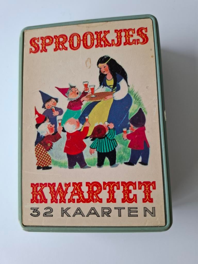 Oud Sprookjes Kwartetspel - Compleet met 32 Kaarten, Drie of vier spelers, Ophalen of Verzenden, Gebruikt, Onbekend