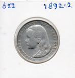 WILHELMINA GULDEN 1892-2 ZILVER, Postzegels en Munten, Munten | Nederland, 1 gulden, Zilver, Ophalen of Verzenden, Koningin Wilhelmina