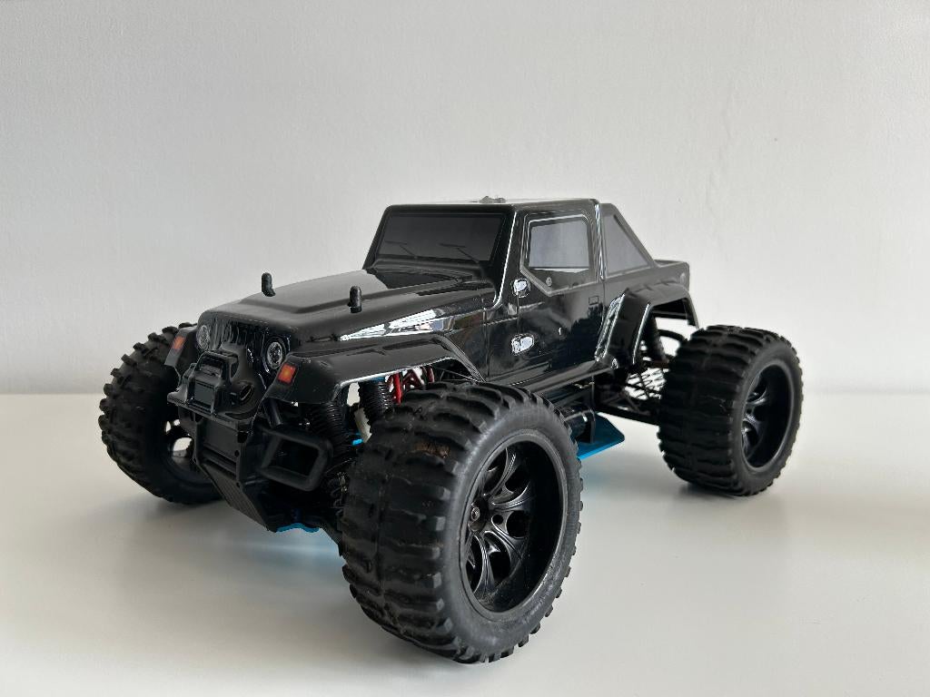 Himoto 1:10 Truck Jeep Wrangler Black Brushless rc auto, Hobby en Vrije tijd, Modelbouw | Radiografisch | Auto's, Elektro, Gebruikt