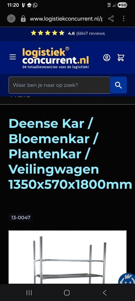 3x Deense Kar / Bloemenkar / Plantenkar / Veilingwagen, Ophalen